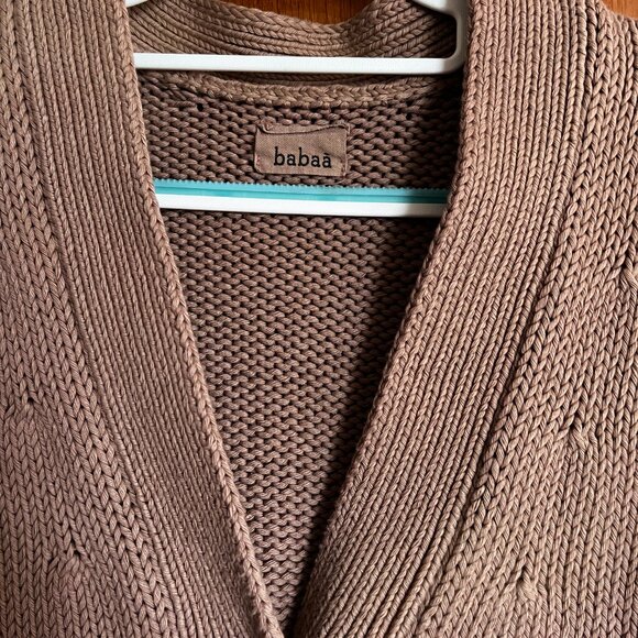 No. 22 Cardigan in Roasted Fig – OS — babaà - Picture 5 of 5